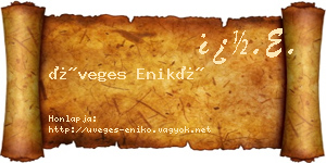 Üveges Enikő névjegykártya